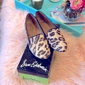 Sam Edelman Alvin snow leopard loafers. Size 7 medium.